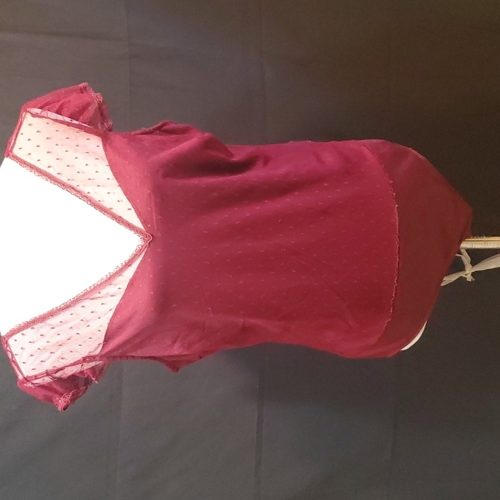 Ambiance Dotted Lace Bodysuit Size 3x
